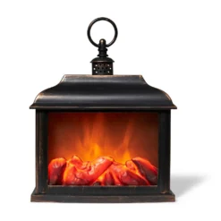 A Cheerful Giver Traditional Flameless LED Fireplace Lantern (00294)
