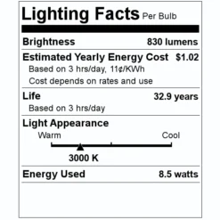 Keystone LED Retrofit Kit (01132) -Lighting Shop 01132 Lighting Facts Labelmd