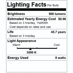 Keystone LED Light Bulb (01276) 5 Keystone LED Light Bulb (01276) -Lighting Shop 01276 Lighting Facts Labelmd
