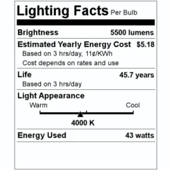 Keystone LED Light Bulb (01926) 5 Keystone LED Light Bulb (01926) -Lighting Shop 01926 Lighting Facts Labelmd