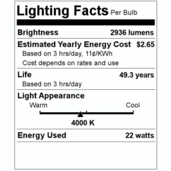 Keystone LED Retrofit Troffer (01993) -Lighting Shop 01993 Lighting Facts Labelmd