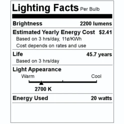 Lighting Shop -Lighting Shop 05965 Lighting Facts Labelmd