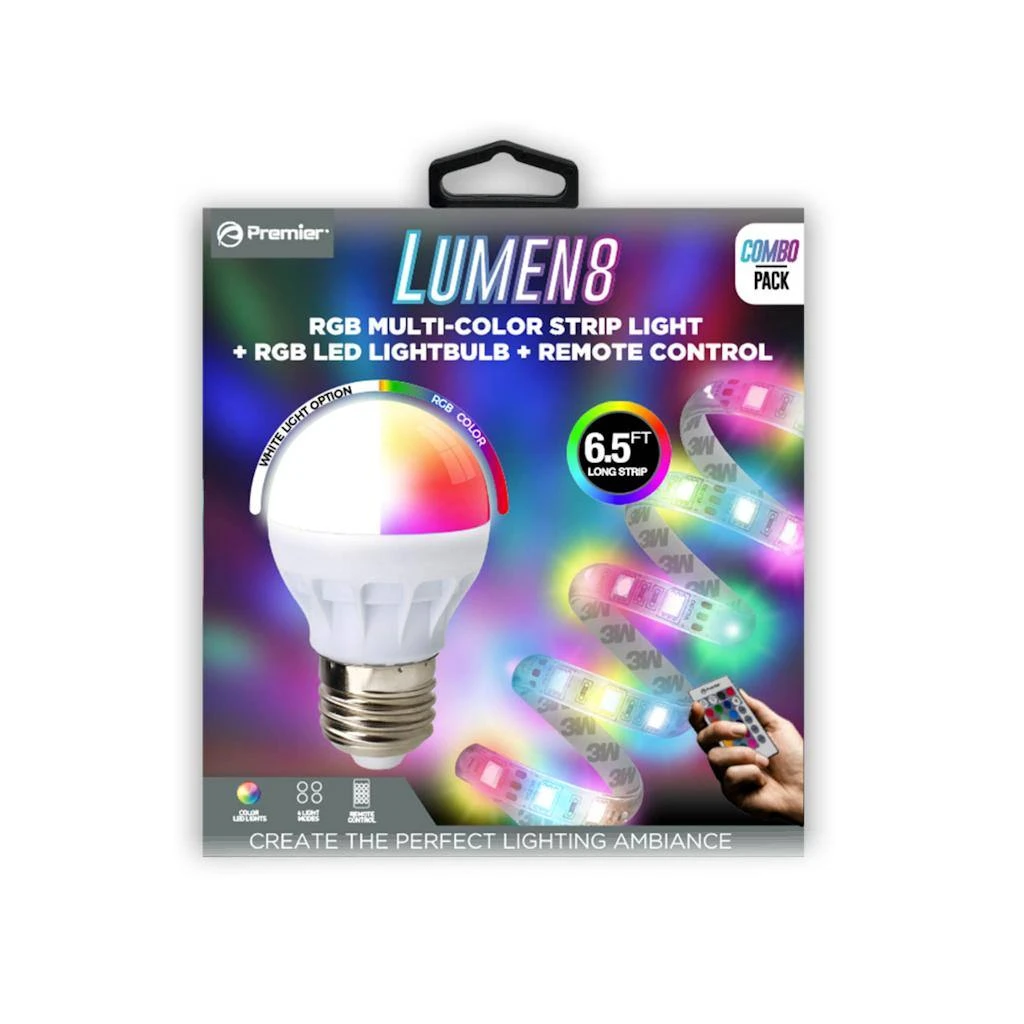 Premier® Premier LED Light Bulb Strip Light Combo Pack (06447) 1 Premier® Premier LED Light Bulb Strip Light Combo Pack (06447)
