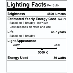Satco LED Light Bulb (08980) 5 Satco LED Light Bulb (08980) -Lighting Shop 08980 Lighting Facts Labelmd