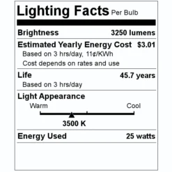 Satco LED Light Bulb (09717) 5 Satco LED Light Bulb (09717) -Lighting Shop 09717 Lighting Facts Labelmd