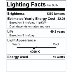Nicor LED Downlight (11496) -Lighting Shop 11496 Lighting Facts Labelmd