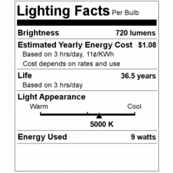 Satco LED Downlight (11707) -Lighting Shop 11707 Lighting Facts Labelmd