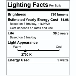 Satco LED Downlight (11712) -Lighting Shop 11712 Lighting Facts Labelmd