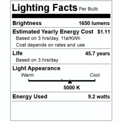 Keystone LED Light Bulb (12264) 5 Keystone LED Light Bulb (12264) -Lighting Shop 12264 Lighting Facts Labelmd