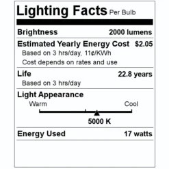 Maxlite LED Light Bulb (12655) 5 Maxlite LED Light Bulb (12655) -Lighting Shop 12655 Lighting Facts Labelmd
