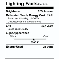 TCP LED Light Bulb (21829) 5 TCP LED Light Bulb (21829) -Lighting Shop 21829 Lighting Facts Labelmd