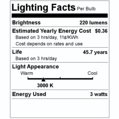 Norman LED Light Bulb (31224) -Lighting Shop 31224 Lighting Facts Labelmd