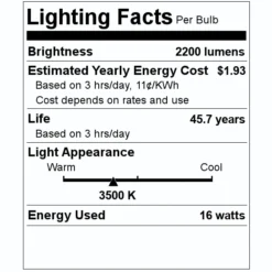 Green Creative LED U-Bend (35459) 5 Green Creative LED U-Bend (35459) -Lighting Shop 35459 Lighting Facts Labelmd