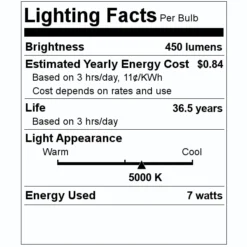 Satco LED Retrofit Downlight (39021) -Lighting Shop 39021 Lighting Facts Labelmd