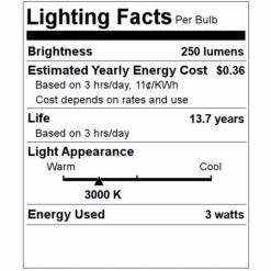 Philips LED Light Bulb (465138) -Lighting Shop 465138 Lighting Facts Labelmd