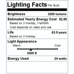 Philips LED Troffer Fixture (523464) -Lighting Shop 523464 Lighting Facts Labelmd