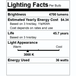 Philips LED HID Retrofit (553388) -Lighting Shop 553388 Lighting Facts Labelmd