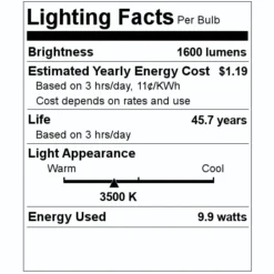 Philips Light Bulb (557421) 5 Philips Light Bulb (557421) -Lighting Shop 557421 Lighting Facts Labelmd
