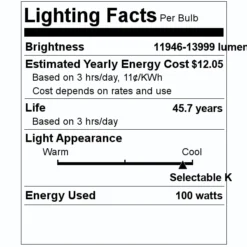 Nuvo LED Canopy Fixture (67431) -Lighting Shop 67431 Lighting Facts Labelmd