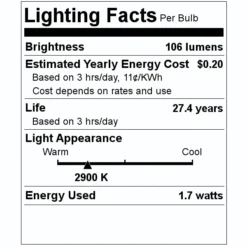 Sunlite LED Light Bulb (80361) 5 Sunlite LED Light Bulb (80361) -Lighting Shop 80361 Lighting Facts Labelmd