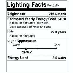 Sunlite LED Light Bulb (80866) 5 Sunlite LED Light Bulb (80866) -Lighting Shop 80866 Lighting Facts Labelmd