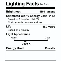 Maxlite LED Light Bulb (90810) 5 Maxlite LED Light Bulb (90810) -Lighting Shop 90810 Lighting Facts Labelmd