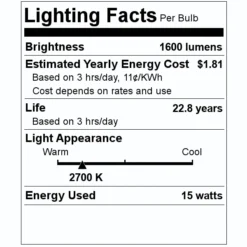Green Creative LED Light Bulb (98144) 5 Green Creative LED Light Bulb (98144) -Lighting Shop 98144 Lighting Facts Labelmd